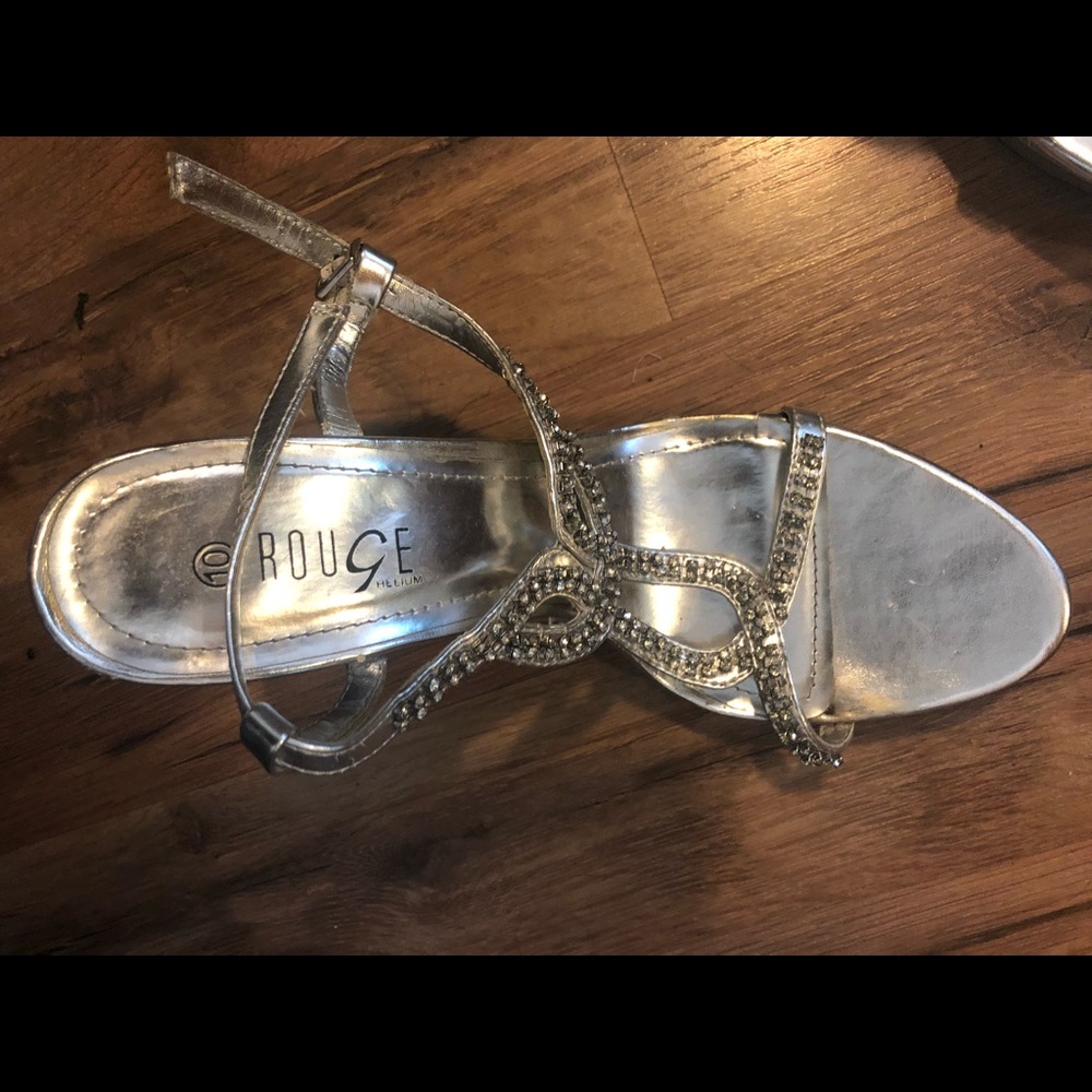 Dressy Rhinestone Heeled Sandals 💛 - Picture 2 of 7